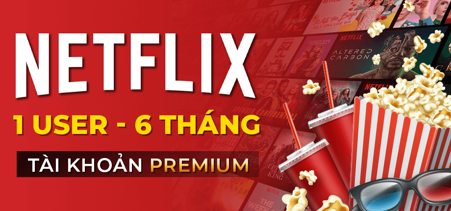 Tài khoản Netflix Premium 6 tháng 1 User